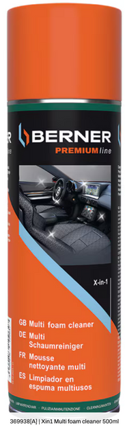 (5x) Original BERNER X-in-1 Multischaumreiniger Premium, 500ml Dosen